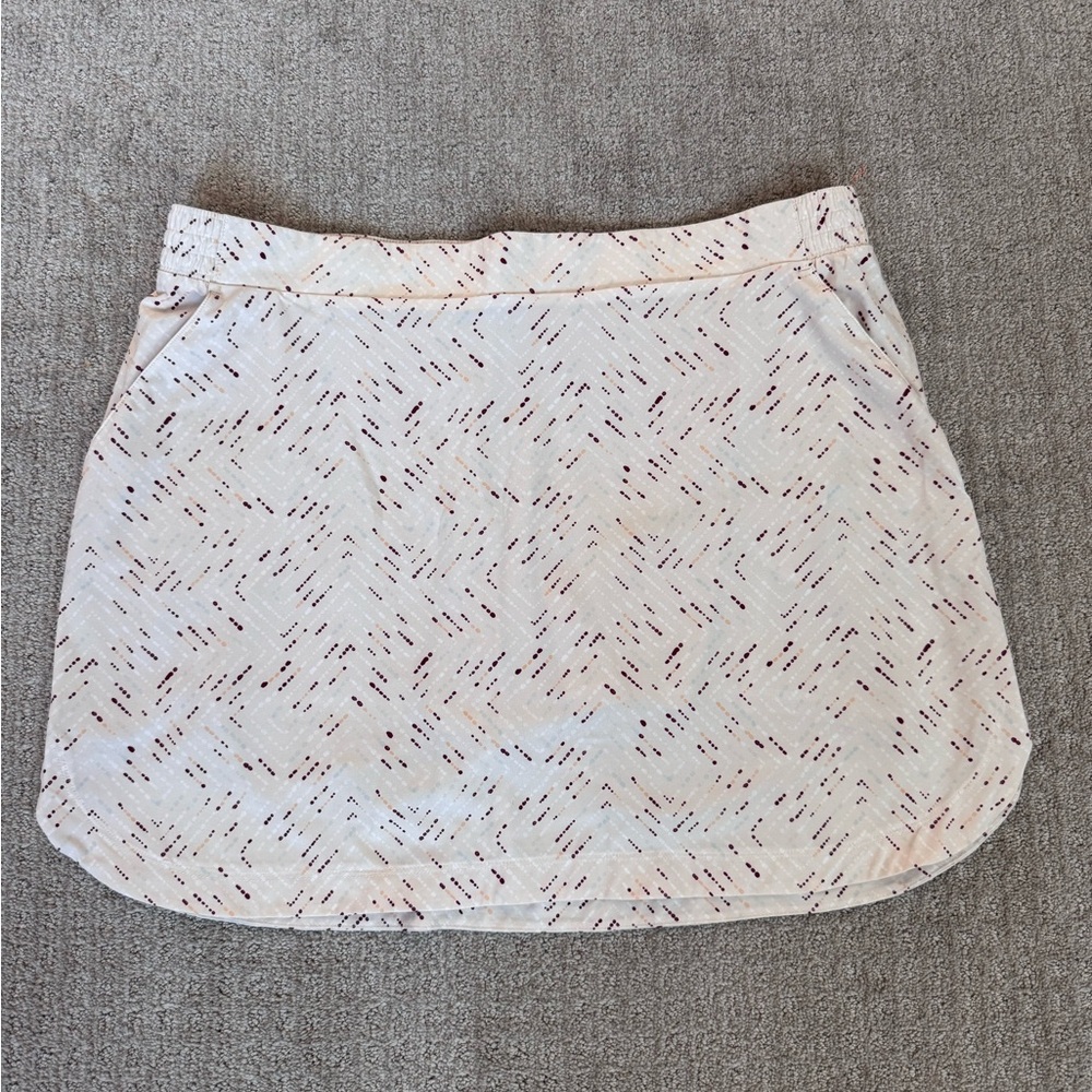 Calia cream patterned golf skort